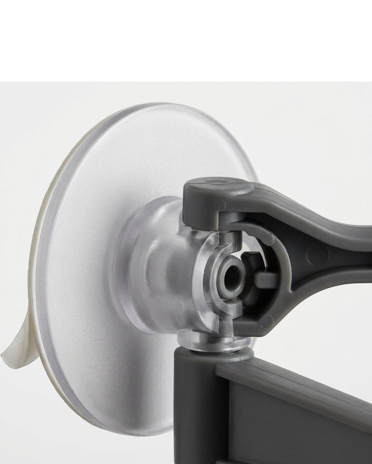 Plvng Adhesive Rotating Triple Wall Hook Frosted Clear Smoke - Detail view