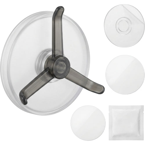 Plvng Adhesive Rotating Triple Wall Hook Frosted Clear Smoke - Product view
