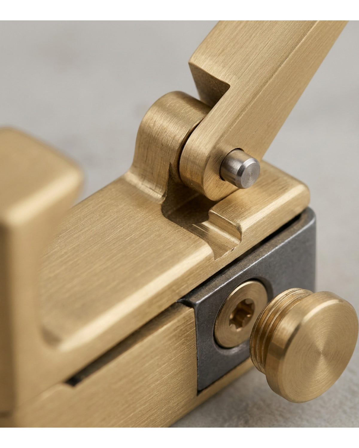 Plvng Fold-Flat Double Wall Hook Brushed Brass - Detail view